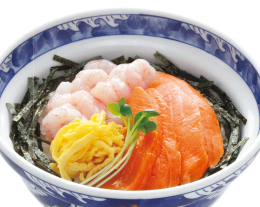 甘えびサーモン丼