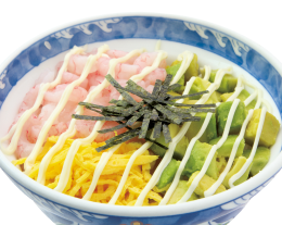 アボカド甘えび丼