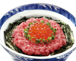 いくらねぎとろ丼