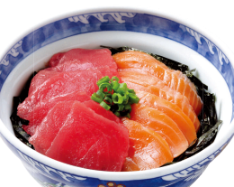 まぐろサーモン丼